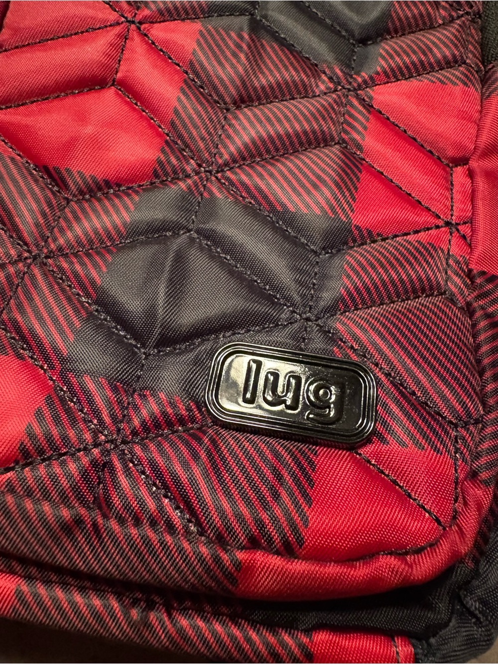 Lug Navigator Buffalo Check Red NEW no tags sold out HTF east west bag crossbody - Picture 6 of 6
